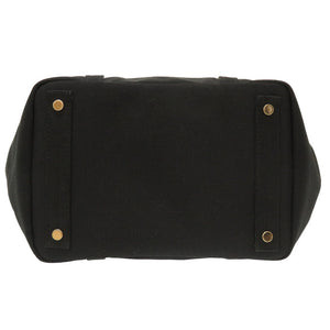 未使用 ランバン キャンバス ブラック 2WAY ハンドバッグ バッグ 黒 0157 【中古】 LANVIN レディース