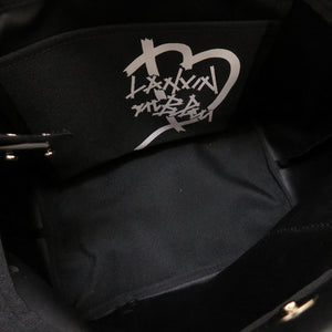 未使用 ランバン キャンバス ブラック 2WAY ハンドバッグ バッグ 黒 0157 【中古】 LANVIN レディース