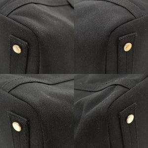 未使用 ランバン キャンバス ブラック 2WAY ハンドバッグ バッグ 黒 0157 【中古】 LANVIN レディース