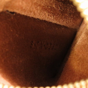 美品 セリーヌ トローチ レザー ブラウン コインケース 小銭入れ ケース チャーム 茶 0159 【中古】 CELINE