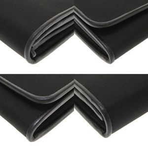 美品 プラダ ナイロン レザー ブラック ロゴ プレート 1MH132 長財布 財布 黒 0164 【中古】 PRADA