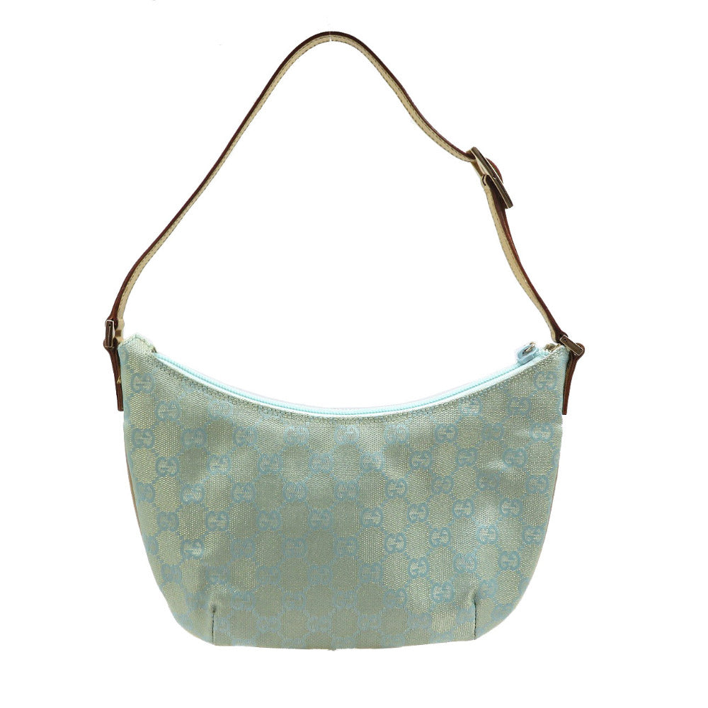 グッチ 005/0813 GGキャンバス レザー ゴールド金具 グリーン ゴールド ハンドバッグ アクセサリーポーチ 0165【中古】GUCCI