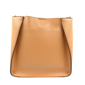 新品同様 ステラマッカートニー ステラロゴ ミニクロスボディ ポリウレタン ポリエステル シルバー金具 ブラウン ショルダーバッグ 0166【中古】STELLA McCARTNEY