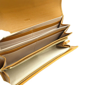 新品同様 クロエ インディー レザー ゴールド金具 ブラウン 長財布 0167【中古】Chloe