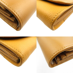 新品同様 クロエ インディー レザー ゴールド金具 ブラウン 長財布 0167【中古】Chloe