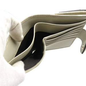 未使用 グッチ スプリクトハートモチーフ グッチシマ 203549 シマレザー ゴールド金具 アイボリー ホワイト Wホック 二つ折り財布 0168【中古】GUCCI