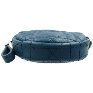 未使用 クリスチャンディオール カナージュ レザー シルバー金具 ブルー コインケース 0169 【中古】Christian Dior