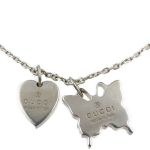 グッチ バタフライ ハート シルバー925 ブレスレット 0170【中古】GUCCI