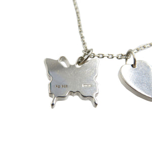 グッチ バタフライ ハート シルバー925 ブレスレット 0170【中古】GUCCI