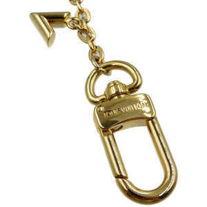 美品 ルイヴィトン M63086 ビジュー サック ジェンヌ ブルーミング フラワー メタル レザー ゴールド ブラウン ピンク キーホルダー 0172【中古】LOUIS VUITTON