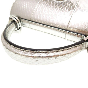 美品 サルヴァトーレ フェラガモ ボクシィズ ミディアム BOXYS FZ-21 1061 シルバー レザー 2WAY ハンドバッグ 0180 【中古】 Salvatore Ferragamo ボクシーズ