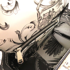 美品 サルヴァトーレ フェラガモ ボクシィズ ミディアム BOXYS FZ-21 1061 シルバー レザー 2WAY ハンドバッグ 0180 【中古】 Salvatore Ferragamo ボクシーズ