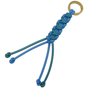 新品同様 ボッテガヴェネタ 編み込み レザー GP グリーン ブルー バッグチャーム キーホルダー 0181【中古】BOTTEGA BENETA