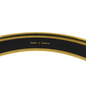 エルメス エマイユPM GP 七宝焼き 魚 ゴールド ブラック レッド バングル 0182【中古】HERMES