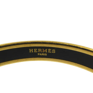 エルメス エマイユPM GP 七宝焼き 魚 ゴールド ブラック レッド バングル 0182【中古】HERMES