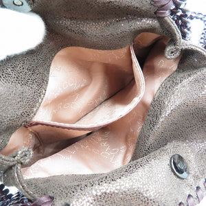 新品同様 ボッテガヴェネタ 391698 W8628 ファラベラ タイニー 2WAY ポリエステル ブラウン チェーン ショルダーバッグ 0183【中古】STELLA McCARTNEY