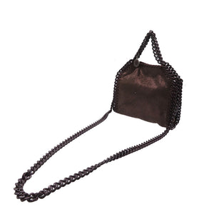 新品同様 ボッテガヴェネタ 391698 W8628 ファラベラ タイニー 2WAY ポリエステル ブラウン チェーン ショルダーバッグ 0183【中古】STELLA McCARTNEY