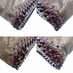 新品同様 ボッテガヴェネタ 391698 W8628 ファラベラ タイニー 2WAY ポリエステル ブラウン チェーン ショルダーバッグ 0183【中古】STELLA McCARTNEY