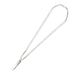 グッチ プレート ダブルチェーン シルバー925 ネックレス 0184【中古】GUCCI