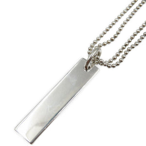 グッチ プレート ダブルチェーン シルバー925 ネックレス 0184【中古】GUCCI