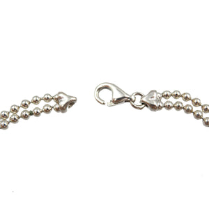 グッチ プレート ダブルチェーン シルバー925 ネックレス 0184【中古】GUCCI