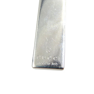 グッチ プレート ダブルチェーン シルバー925 ネックレス 0184【中古】GUCCI