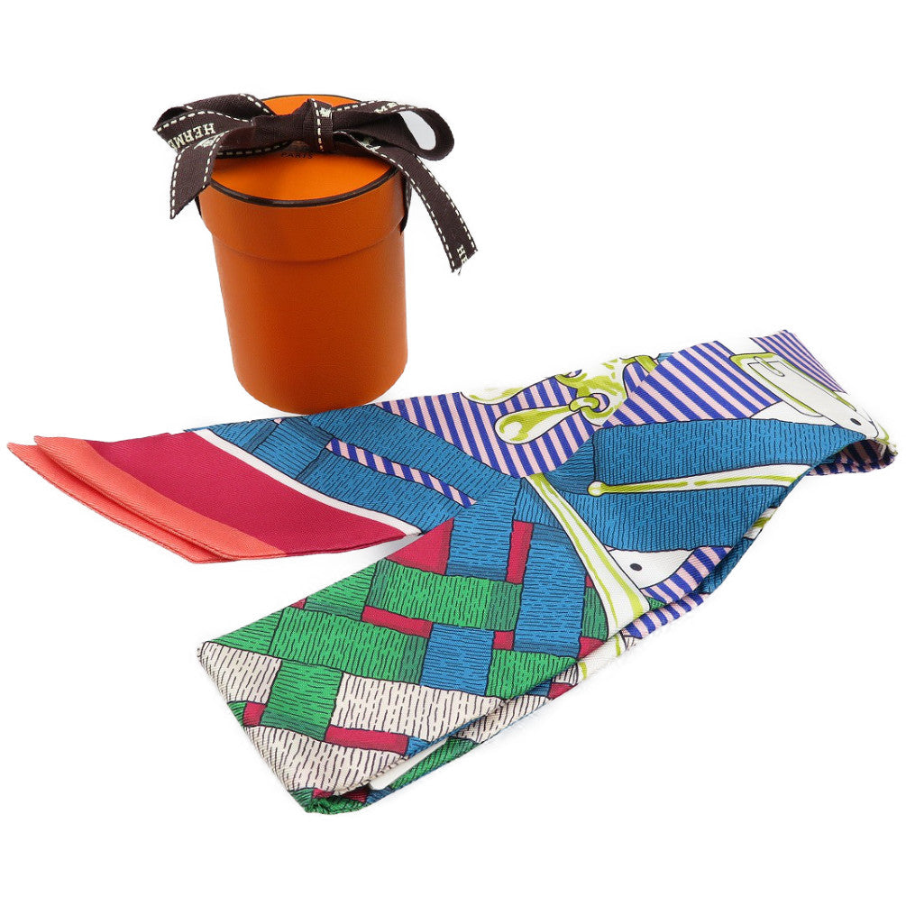未使用 エルメス ツイリー 063419S シルク マルチカラー スカーフ 0185【中古】HERMES