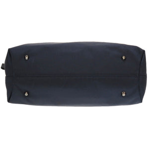 未使用 ランバン オンブルー リボン ナイロンキャンバス ネイビー ブラック ボストンバッグ ハンドバッグ 紺 黒 0186 【中古】 LANVIN en Bleu