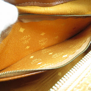 美品 エム・シー・エム モノグラム PVC ブラウン ゴールド金具 2WAY ハンドッバッグ ショルダーバッグ 0188【中古】MCM