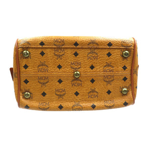 美品 エム・シー・エム モノグラム PVC ブラウン ゴールド金具 2WAY ハンドッバッグ ショルダーバッグ 0188【中古】MCM