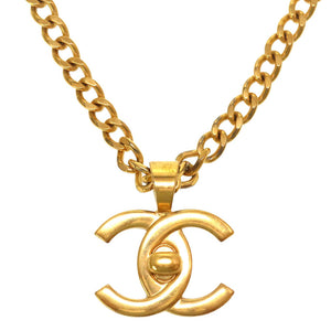 シャネル ターンロック ココマーク 97P ヴィンテージ ゴールドチェーン ネックレス アクセサリー 0200 【中古】 CHANEL