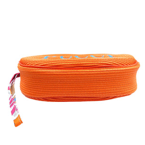 未使用 エミリオプッチ ストロー ナイロン ゴールド金具 オレンジ マルチカラー ポーチ クラッチバッグ 0202【中古】EMILIO PUCCI