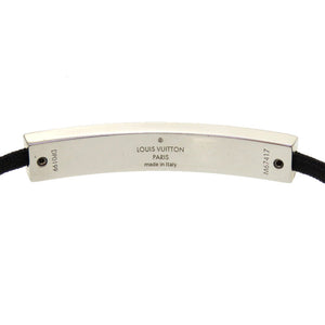 美品 ルイ ヴィトン ブレスレ スペースLV M67417 ナイロン ブラック ブレスレット 黒 LV 0203 【中古】 LOUIS VUITTON
