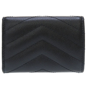 未使用 サンローラン パリ モノグラム サンローラン タイニー ウォレット レザー ブラック 602791 三つ折り財布 財布 黒 0218 【中古】 SAINT LAURENT PARIS