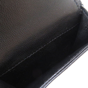 未使用 サンローラン パリ モノグラム サンローラン タイニー ウォレット レザー ブラック 602791 三つ折り財布 財布 黒 0218 【中古】 SAINT LAURENT PARIS