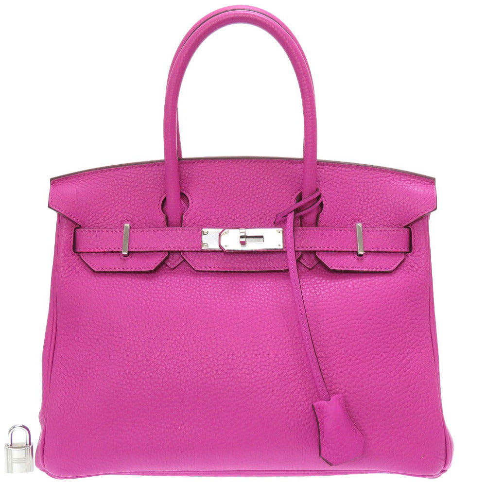 美品 エルメス バーキン30 トリヨンクレマンス マグノリア シルバー金具 C刻印(2018年製) ハンドバッグ バッグ 紫 0219 【中古】 HERMES