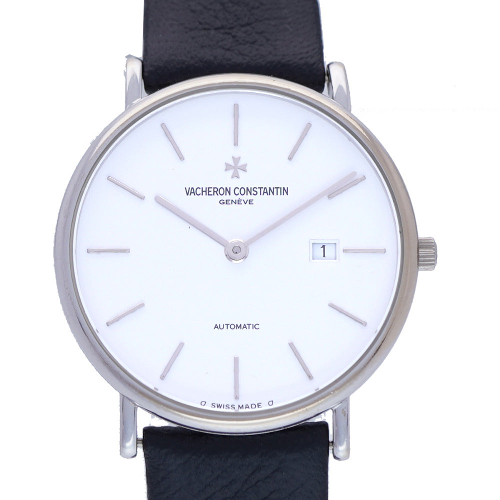 ヴァシュロン コンスタンタン パトリモニー K18金無垢 自動巻き  腕時計 K18YG ホワイトゴールド ホワイト 白文字盤 0007【中古】VACHERON CONSTANTIN メンズ