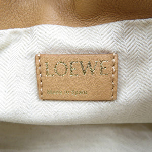 新品同様 ロエベ フラメンコ クラッチ ミニ A411FC2X24 アナグラムジャガード カーフ ゴールド金具 レッド ベージュ ショルダーバッグ 0009【中古】LOEWE
