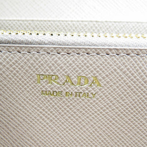 新品同様 プラダ サフィアーノ メタル 1MH132 レザー ゴールド金具 CIPRIA ベージュ 長財布 0016【中古】PRADA