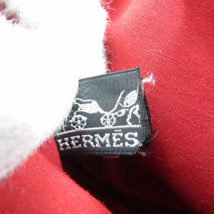 美品 エルメス ボリードポーチ TPM ウール アイボリー レッド ポーチ 0017【中古】HERMES