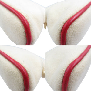 美品 エルメス ボリードポーチ TPM ウール アイボリー レッド ポーチ 0017【中古】HERMES