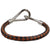 美品 エルメス ジャンボ ブレスレット メッシュ レザー メタル ブラウン ブラック シルバー ブレスレット 0019【中古】HERMES