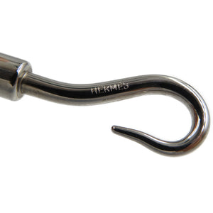 美品 エルメス ジャンボ ブレスレット メッシュ レザー メタル ブラウン ブラック シルバー ブレスレット 0019【中古】HERMES