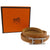 エルメス アピ3 □H レザー メタル ブラウン シルバー ブレスレット 0020【中古】HERMES