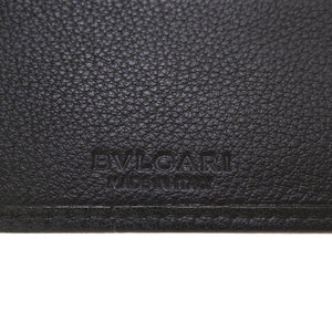 未使用 ブルガリ レッタレファブリック ロゴマニア キャンバス ブラック 二つ折り財布 財布 黒 0021 【中古】 BVLGARI