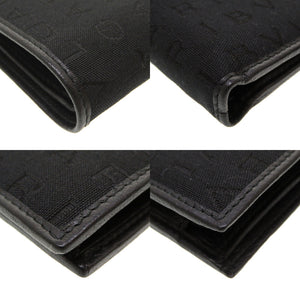 未使用 ブルガリ レッタレファブリック ロゴマニア キャンバス ブラック 二つ折り財布 財布 黒 0021 【中古】 BVLGARI