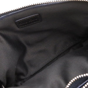 新品同様 ミュウミュウ マテラッセ レザー ネイビー ハンドバッグ バッグ ポーチ 紺 0026 【中古】 MIUMIU