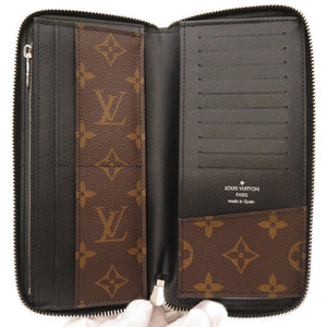 美品 ルイ ヴィトン モノグラム マカサー ジッピーウォレット ヴェルティカル M60109 ラウンドファスナー 長財布 財布 LV 0027 【中古】 LOUIS VUITTON