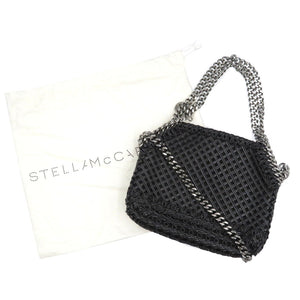 未使用 ステラマッカートニー ファラベラ ポリウレタン ポリエステル シルバー金具 ブラック 黒 ショルダーバッグ 0039【中古】STELLA McCARTNEY
