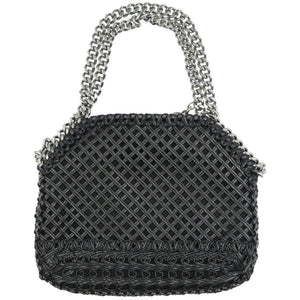 未使用 ステラマッカートニー ファラベラ ポリウレタン ポリエステル シルバー金具 ブラック 黒 ショルダーバッグ 0039【中古】STELLA McCARTNEY